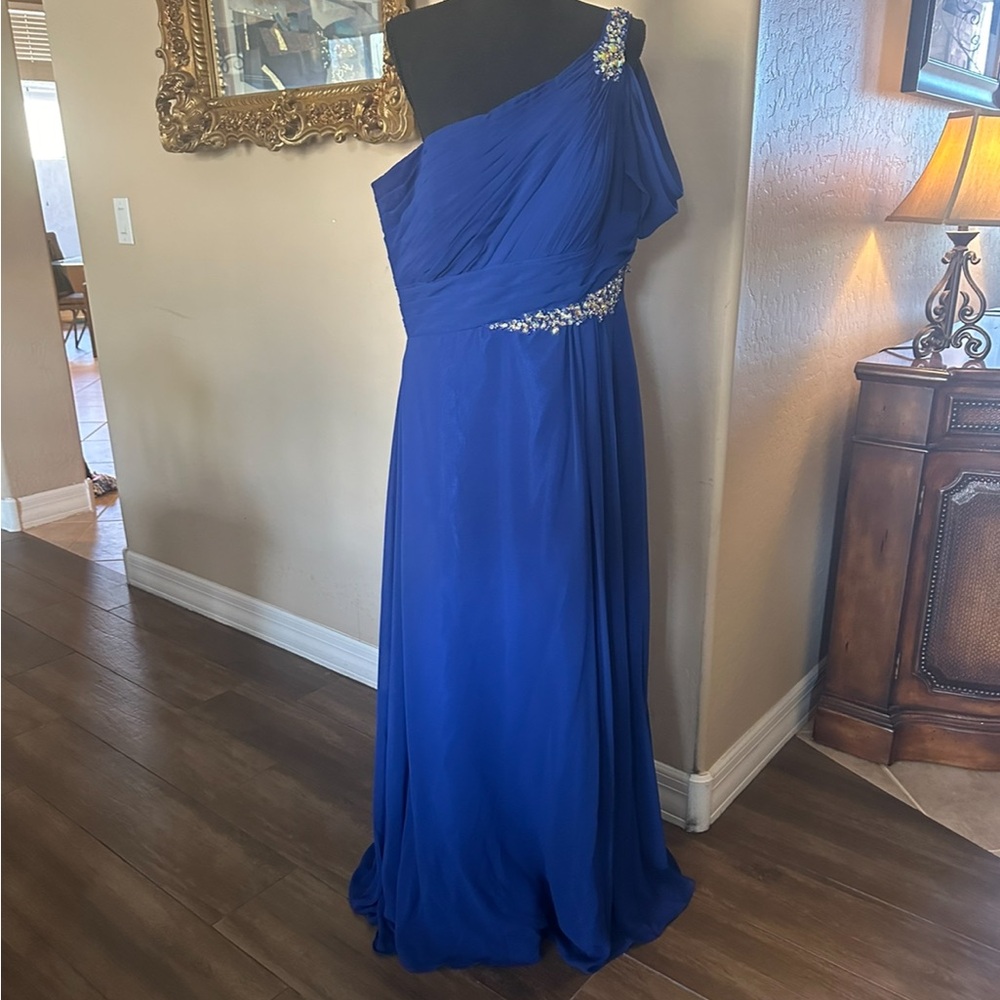Blue One Shoulder Prom/Cocktail Dress